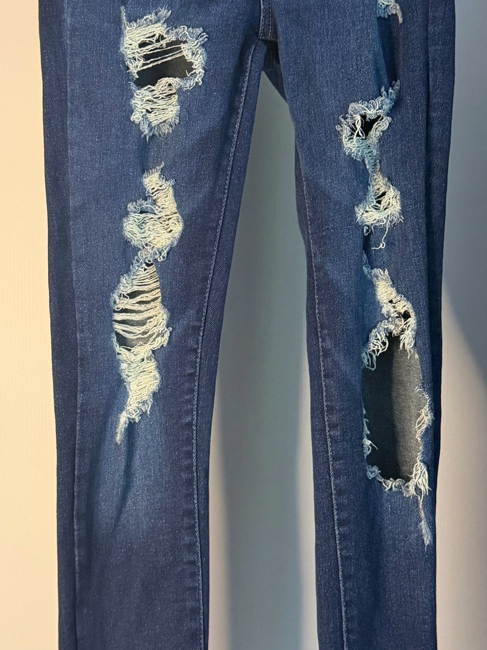 Aeropostale Dark Blue Ripped Skinny Jeans